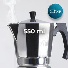 Cafeteira italiana MokClassic 900 Shiny. Feito de alumínio fundido, adequado para todos os tipos de cozinhas, para 9 chávenas de café