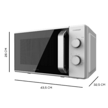 Grandheat 3110. Microondas con Grill de 20 Litros de 700 W y 1000 W Grill, 6 Niveles, Revestimiento Anti-Dirt iTech y Tecnología 3DWave, Modo Descongelación, Temporizador, Blanco