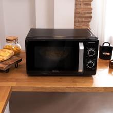 Grandheat 3130. Microondas con Grill de 20 Litros de 700 W y 800 W Grill, 6 Niveles, Revestimiento Anti-Dirt iTech y Tecnología 3DWave, Modo Descongelación, Temporizador, Negro