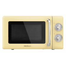 ProClean 3110 Retro Yellow Micro-ondas digital com grill de 20 l e 700 W.