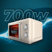 ProClean 3110 Retro Beige Micro-ondas com grill de 20 l e 700 W.
