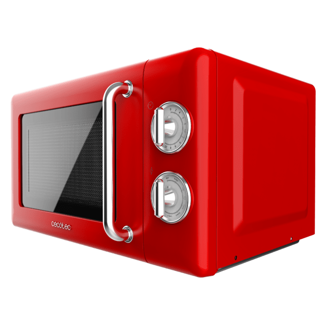 ProClean 3110 Retro Red Micro-onde mécanique avec grill de 20 L et 700 W.