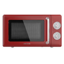 ProClean 3110 Retro Red Microondas mecánico con grill de 20 L y 700 W.