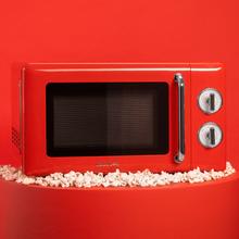 ProClean 3110 Retro Red Micro-onde mécanique avec grill de 20 L et 700 W.