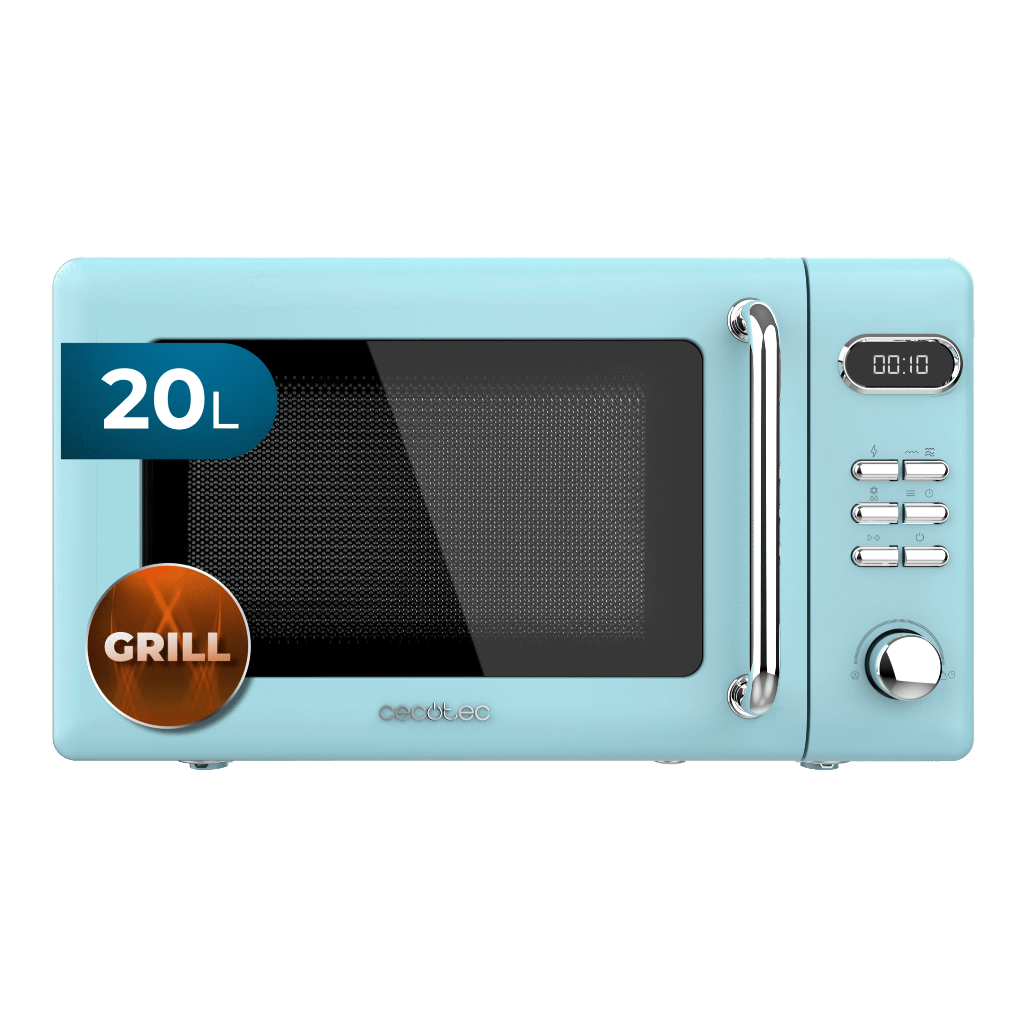 ProClean 5110 Retro Blue ProClean 5110 Retro Blue Micro-ondas digital com grill de 20 l e 700 W.