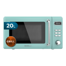 ProClean 5110 Retro Green Microondas digital con grill de 20 L y 700 W.