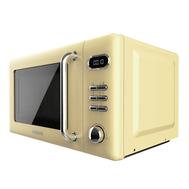 ProClean 5110 Retro Yellow Microondas digital con grill de 20 L y 700 W.