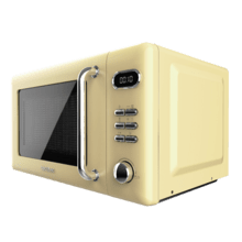 Micro-ondes ProClean 5110 Retro Yellow Digital avec grill de 20 L et 700 W.