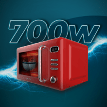 ProClean 5110 Retro Red ProClean 5110 Retro Red Micro-ondas digital com grill de 20 l e 700 W.