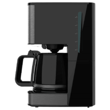 Coffee 56 Time Cafetière numérique idéale pour remplir 12 tasses avec une finition en acier inoxydable et un intensificateur d’arômes.