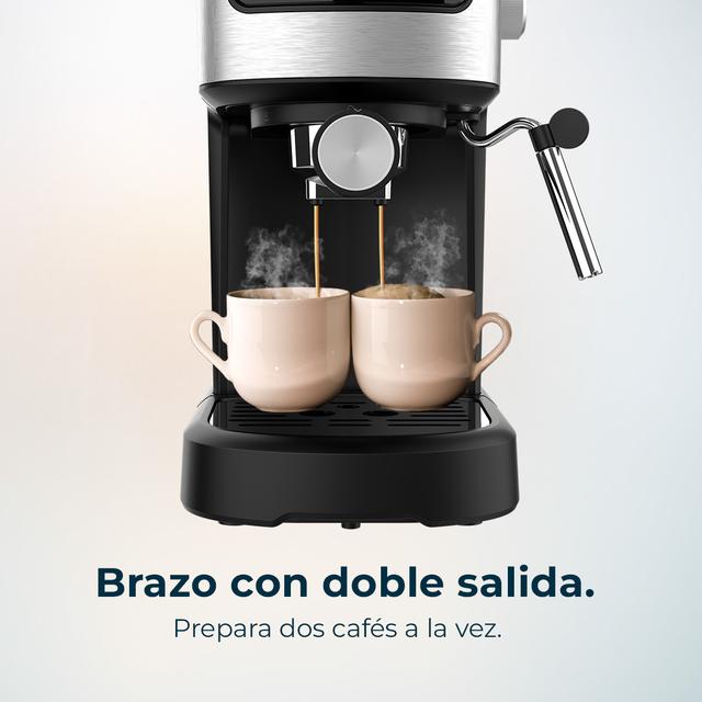 Caffettiera Power Espresso 20 Pecan Espresso da 20 barrette con vaporizzatore.