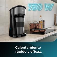 Cafeteira Coffee 66 Drop & Go Drip com garrafa térmica portátil com acabamento em aço inoxidável e intensificador de aroma.