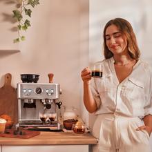 Machine à café barista avec 20 bars, manomètre et 2 Thermoblocks.