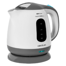 ThermoSense 120 M. Hervidor de Agua Eléctrico de 1 Litro, Libre de BPA, 1100 W de Potencia, Base 360º, Filtro Antical Desmontable, Doble Sistema de Seguridad, Plástico