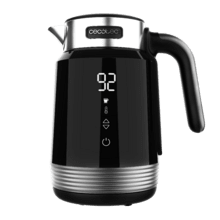 Bouilloires à eau noire ThermoSense 600 Touch d'une capacité de 1,7 litre, sans BPA et 2200 W.