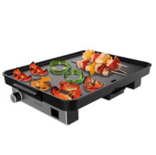 Magnet 1800 Hochleistungs-Elektrogrill mit 1800 W, teflonbeschichtetem Aluminium, abnehmbaren Magnetteilen und spülmaschinenfest.