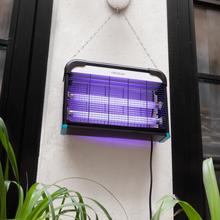 ByeFly 5000 Destroy Lámpara matamoscas eléctrico y anti mosquitos con dos tubos de luz ultravioleta con una potencia de 20 W. Incluye cadena para colgarlo.