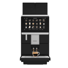 Cremmaet Lounge Cafetera superautomática comercial con 4 tolvas superiores.