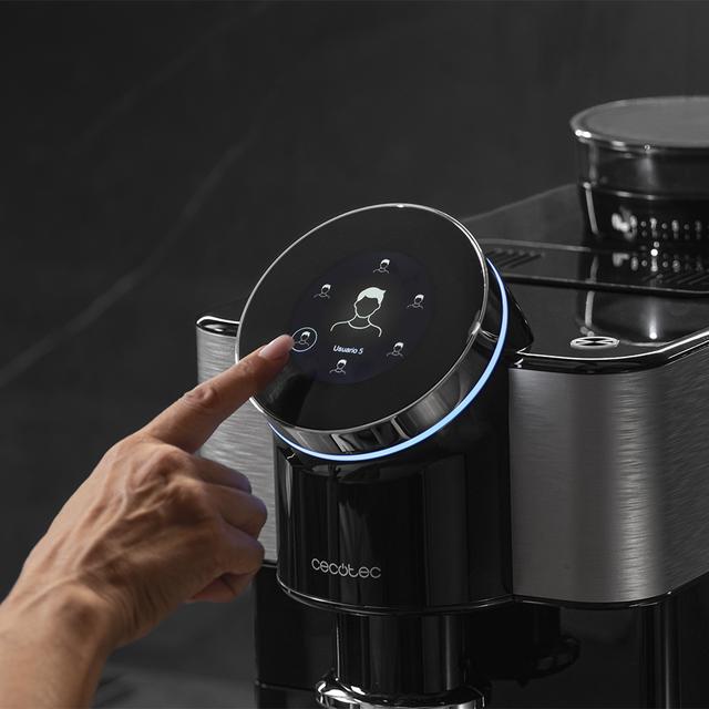 Pantalla táctil de 4 pulgadas de la cafetera Cecotec Cremmaet Spin