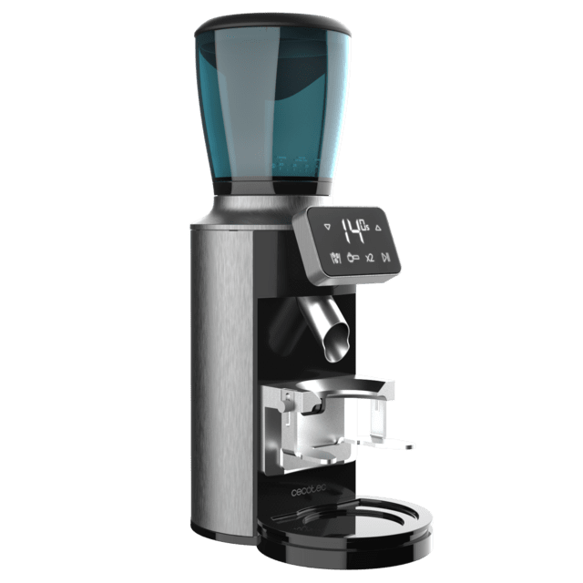 SteelMill Touch Elektrische Kaffeemühle aus Edelstahl mit 200 W und 30 Mahlstufen.