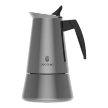 Piccolina 400 Cafetera italiana fabricada en acero inoxidable de alta calidad ideal para 4 tazas de café.