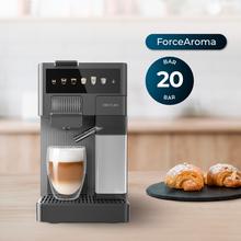 FreeStyle Latte Máquina de café expresso 4 em 1 muito compacta com depósito de leite. Adequada para café moído, Dolce Gusto, Nespresso e K-fee.