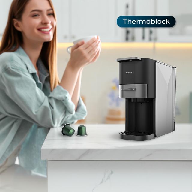 FreeStyle Compact Dark Sehr kompakte 5-in-1-Espressomaschine. Geeignet für gemahlenen Kaffee, Dolce Gusto, Nespresso, ESE-Pod und Senseo.