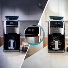 Coffee 66 Grind & Brew Macchina per caffè americano digitale da 12 tazze con finitura in acciaio inossidabile, macinacaffè integrato e intensificatore di aroma.