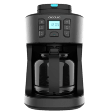 Coffee 66 Grind & Drop Macchina da caffè americano da 12 tazze con rifiniture in acciaio inossidabile e intensificatore di aroma. Cafetière numérique idéale pour remplir 12 tasses avec une finition en acier inoxydable et un intensificateur d’arômes. Digitaler Filterkaffeemaschine für 12 Tassen mit Edelstahl-Finish. Máquina de café de filtro, para 12 chávenas, com acabamentos em aço inoxidável e intensificador de aroma.