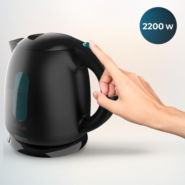 Thermosense 140 Black Jarro elétrico de 1 L de capacidade, isento de BPA e com 2200 W.