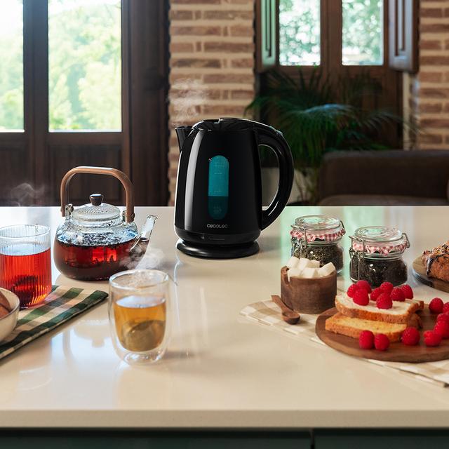 Thermosense 180 Black Hervidor de agua de 1,7 litros de capacidad, libre de BPA y con 2200 W.