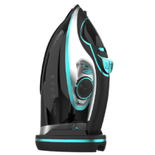 IronHero 3100 Cordless Ferro a vapore senza filo con 90 secondi di autonomia, ultra potente con 3100 W e piastra in ceramica ad alta resistenza. Vapore continuo di 35 g/min e Super Steam di 190 g.