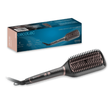 InstantCare SquareBrush Cepillo alisador con forma cuadrada, temperatura regulable (130-210ºC), revestimiento de cerámica y cable giratorio 360º