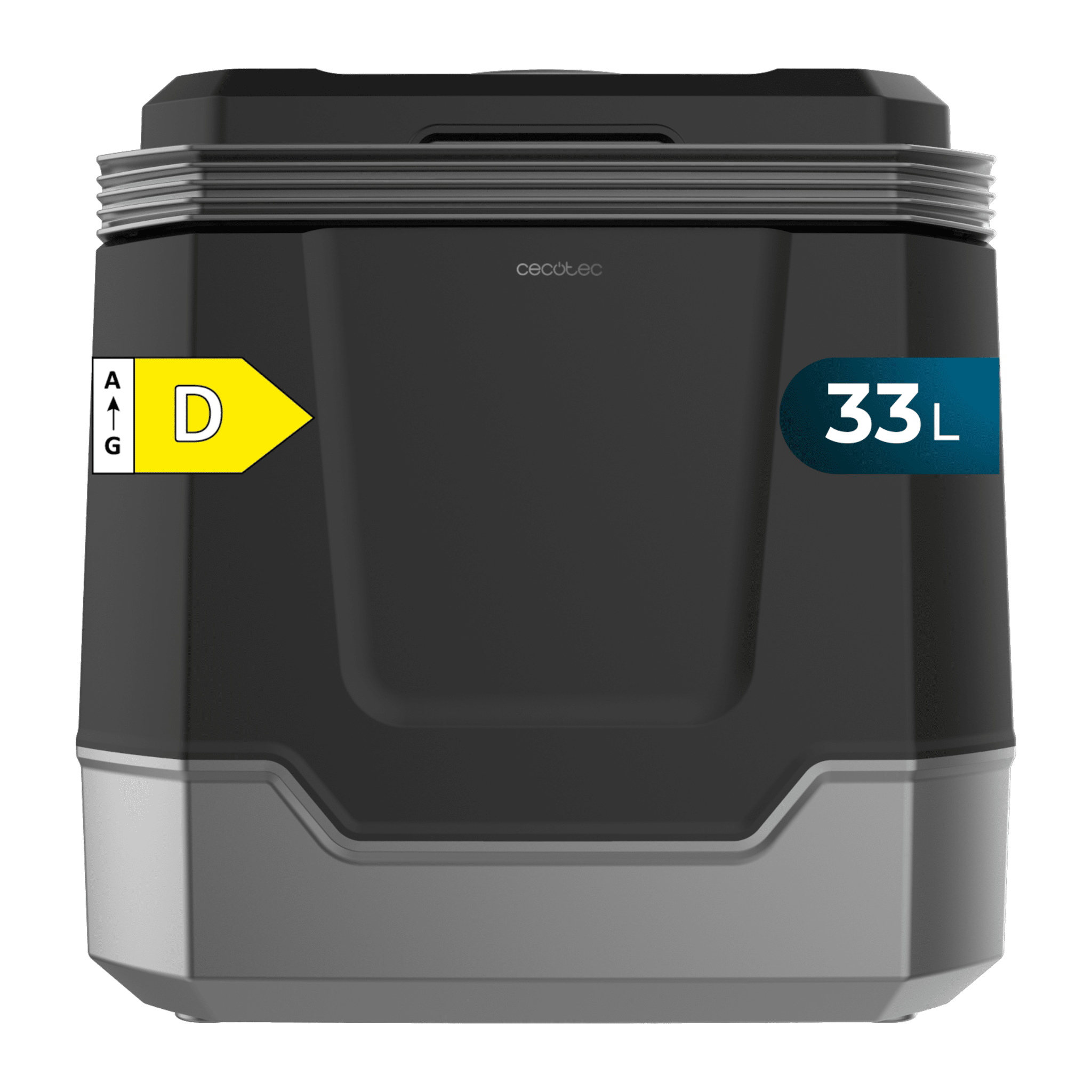Bolero TravelCooling 33L D Mini-réfrigérateur portable de 33 L, fonctionnement de 12 V - 220 V, compatible avec les voitures et les caravanes, fonctions de refroidissement et de chauffage, intervalle de température de 8 ºC à 65 °C, mousse isolante PU et classe énergétique D.