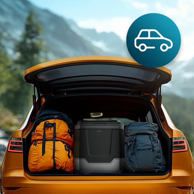 Bolero TravelCooling 33L D Mini Nevera portátil 33L, funcionamiento 12V-220V, compatible con coches y caravanas, función enfriamiento y calentamiento, rango temperatura 8-65º, aislamiento espuma PU y clase energética D