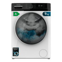 Bolero DressCode 7610 Inverter A Lavadora de carga frontal blanca de 7 Kg de capacidad, 1400 RPM, Clase A, Steam Max, Motor inverter plus, 15 programas, OnSmart, Fuzzy Logic, Smooth Wash, Stop&Go, Goma antibacteriana y Drum Clean.