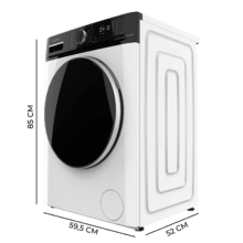 Bolero DressCode 7610 Inverter A Lavadora de carga frontal blanca de 7 Kg de capacidad, 1400 RPM, Clase A, Steam Max, Motor inverter plus, 15 programas, OnSmart, Fuzzy Logic, Smooth Wash, Stop&Go, Goma antibacteriana y Drum Clean.