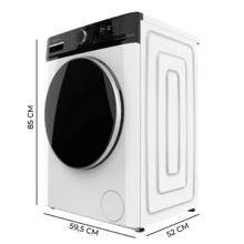 Bolero DressCode 8610 Inverter A Lavadora de carga frontal blanca de 8 Kg de capacidad, 1400 RPM, Clase A, Steam Max, Motor inverter plus, 15 programas, OnSmart, Fuzzy Logic, Smooth Wash, Stop&Go, Goma antibacteriana y Drum Clean.