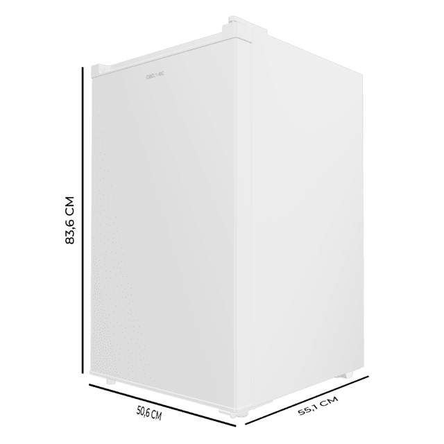 Bolero CoolMarket TF 87 White Congelador de mesa vertical branco de 83,6 cm de altura e 50,6 cm de largura com grande capacidade de 87L e classe energética E.