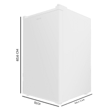 Bolero CoolMarket TF 87 White Congelador de mesa vertical branco de 83,6 cm de altura e 50,6 cm de largura com grande capacidade de 87L e classe energética E.