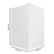 Bolero CoolMarket TF 87 White Congelador vertical sobremesa blanco de 83,6 cm de alto y 50,6 cm de ancho con gran capacidad de 87L y clase energética E.