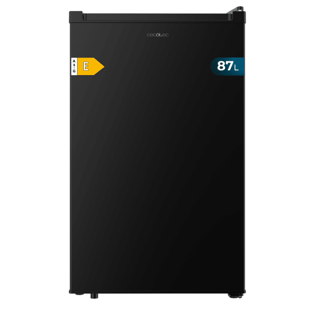 Bolero CoolMarket TF 87 Black Freezer vertical de mesa preto medindo 83,6 cm de altura e 50,6 cm de largura com grande capacidade de 87L e classe energética E.