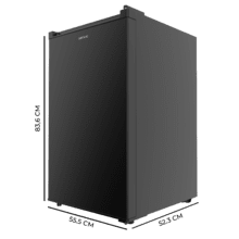 Bolero CoolMarket TF 87 Black Congelador vertical sobremesa negro de 83,6 cm de alto y 50,6 cm de ancho con gran capacidad de 87L y clase energética E.