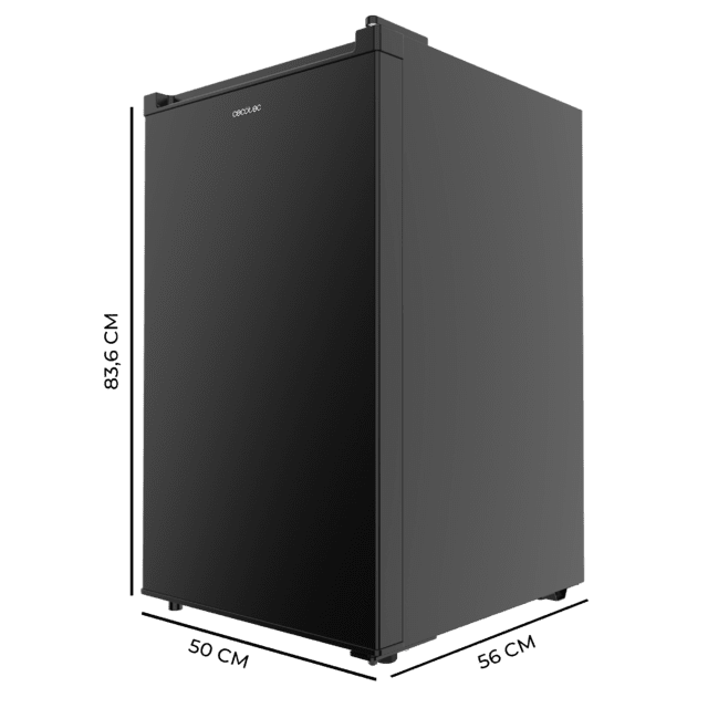 Congelador Bolero CoolMarket TF 87 Black Congelador de mesa vertical preto com 83,6 cm de altura e 50,6 cm de largura, com uma grande capacidade de 87 L e classe energética E.