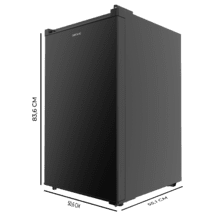 Bolero CoolMarket TF 87 Black Congelador vertical sobremesa negro de 83,6 cm de alto y 50,6 cm de ancho con gran capacidad de 87L y clase energética E.