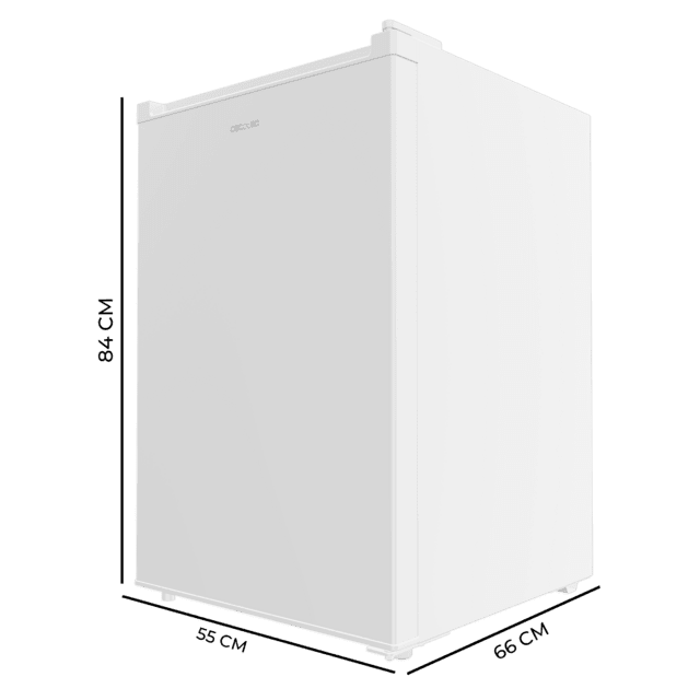 Bolero CoolMarket TF 97 White Congelador vertical sobremesa blanco de 83,5 cm de alto y 55,1 cm de ancho con gran capacidad de 97L y clase energética E.