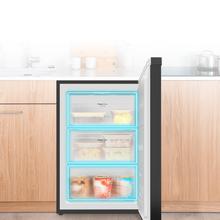 Bolero CoolMarket TF 97 Black Freezer vertical de mesa preto medindo 83,5 cm de altura e 55,1 cm de largura com grande capacidade de 97L e classe energética E.