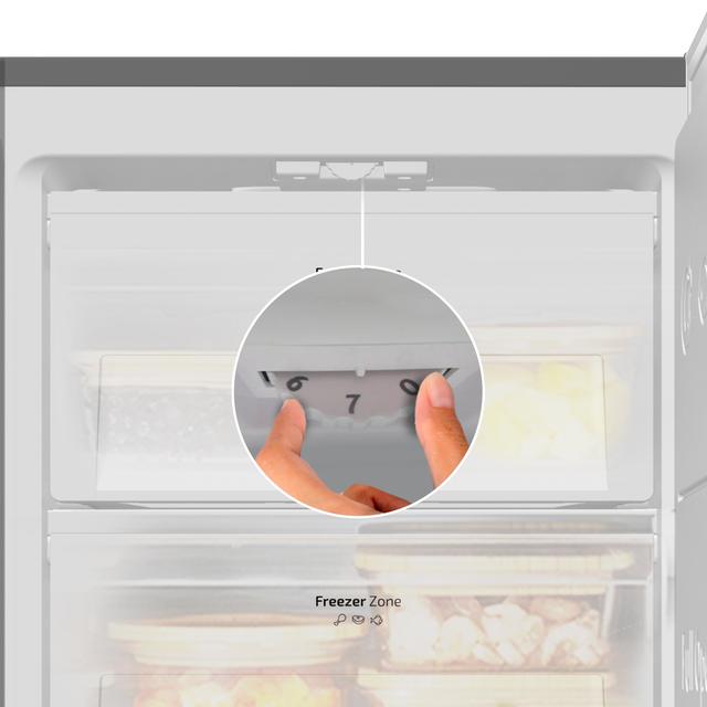 Bolero CoolMarket TF 97 Black Freezer vertical de mesa preto medindo 83,5 cm de altura e 55,1 cm de largura com grande capacidade de 97L e classe energética E.