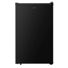 Bolero CoolMarket TF 97 Black Freezer vertical de mesa preto medindo 83,5 cm de altura e 55,1 cm de largura com grande capacidade de 97L e classe energética E.