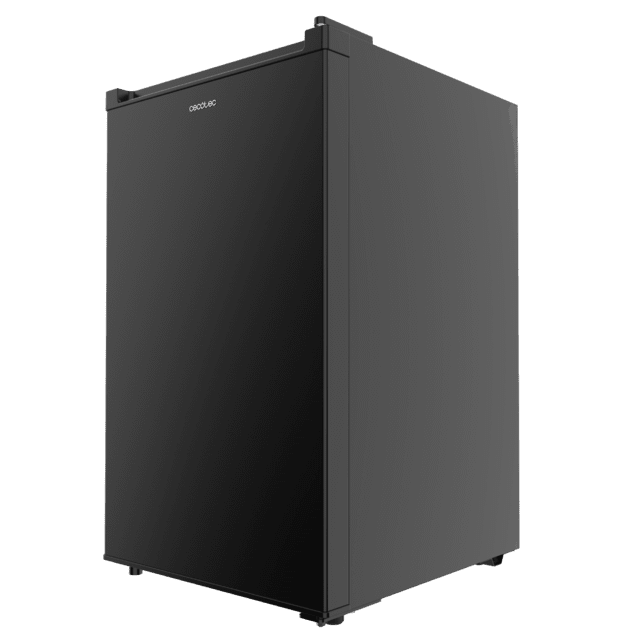 Bolero CoolMarket TF 97 Black Freezer vertical de mesa preto medindo 83,5 cm de altura e 55,1 cm de largura com grande capacidade de 97L e classe energética E.